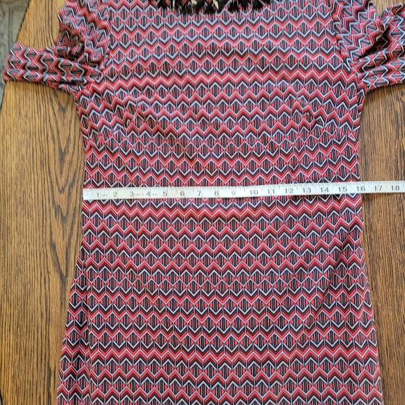 Vince Camuto Multicolored Abstract Geometric Patterned Dress Size Women's 8 - Picture 8 of 11